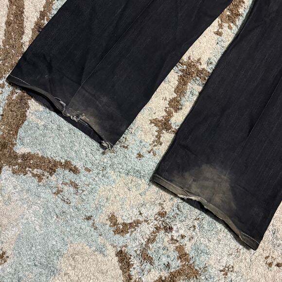 Attitude Gold Baggy Wide Leg Eagle Embroidered Jeans Size 48x33 Y2K - Picture 9 of 10